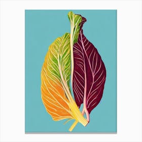 Swiss Chard 2 Bold Graphic vegetable Canvas Print
