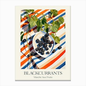 Marche Aux Fruits Blackcurrants Fruit Summer Illustration 3 Canvas Print