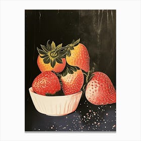 Art Deco Strawberry Still Life Canvas Print