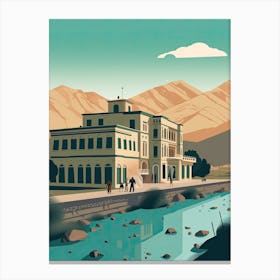 Kabul Afghanistan Travel Illustration 4 Canvas Print