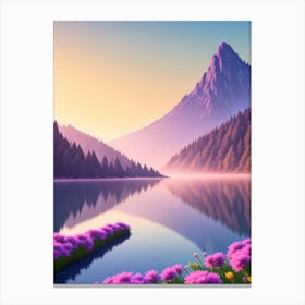 Mountain Landscape Wallpaper Canvas Print