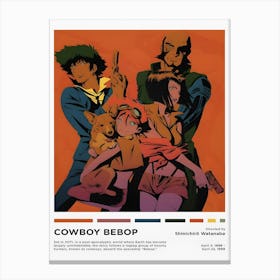 Cowboy Bebop Minimalist Anime 1 Canvas Print