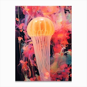 Jellyfish Retro Space Collage 2 Canvas Print