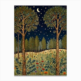 William Morris Night In The Woods 27 Canvas Print