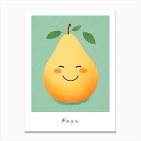 Friendly Kids Pear 3 Poster Canvas Print