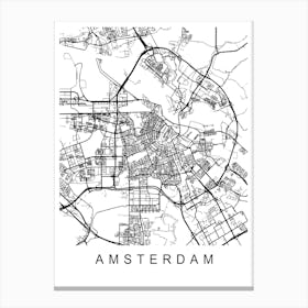 Amsterdam Map Canvas Print