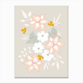 Flower Arrangement In Pastel Canvas Print
