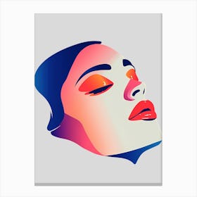 Woman Sleeping Face Trending Now Canvas Print