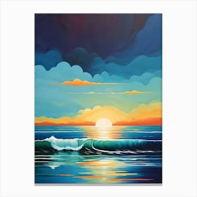 Sunset At The Beach 23 Canvas Print