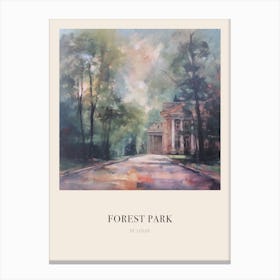 Forest Park St Louis United States 4 Vintage Cezanne Inspired Poster Canvas Print