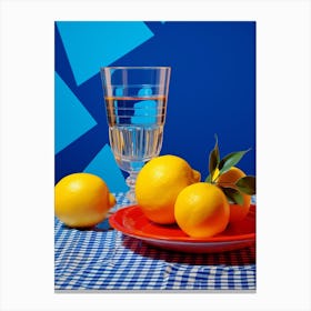Lemons Photographic Retro Still Life 3 Canvas Print