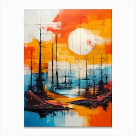 Sunset In The Forest 3 Canvas Print