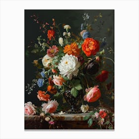 Baroque Flowers 1 Canvas Print
