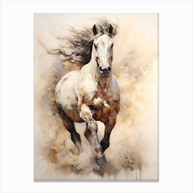 A Horse Painting In The Style Of Blending 1 Canvas Print