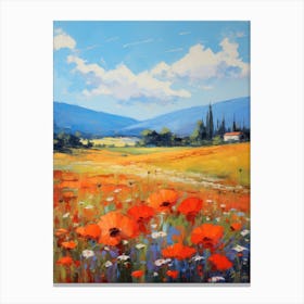 Poppies In The Meadow 7 Canvas Print