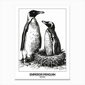 Penguin Nesting Poster 7 Canvas Print