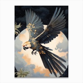 Macaw 1 Gold Detail Painting Canvas Print
