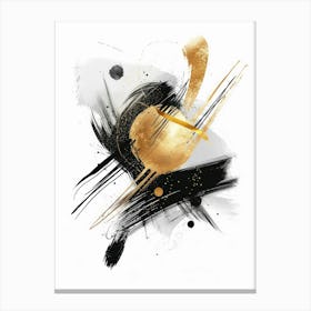 Abstract Gold And Black Painting 36 Canvas Print