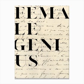 female genius 1 Canvas Print