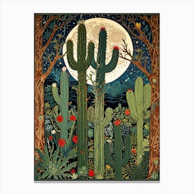 William Morris Cactus In The Desert 1 Canvas Print