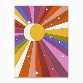 Sun And Moon Rays Canvas Print