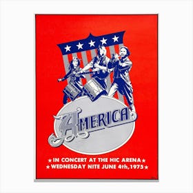 Americas In Concert At The Hic Arena Wednesday Nite June 4th, 1975 Posters Canvas Print