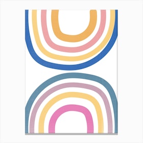 Double Upside Down Rainbow Canvas Print