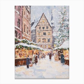 Christmas Market. Acrylic City Landscape Canvas Print