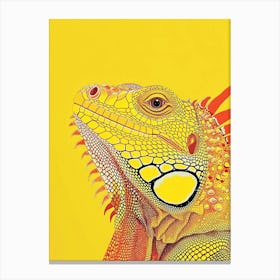 Yellow Iguana 2 Canvas Print