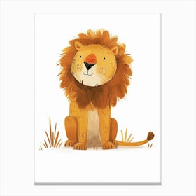 African Lion Night Hunt Clipart 3 Canvas Print