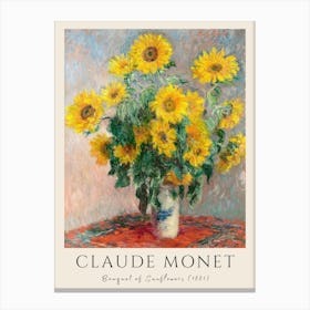 Sunflowers By Claude Monet Canvas Print