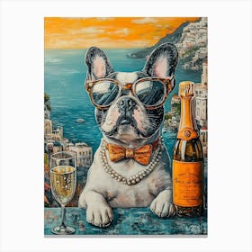 Frenchies Drink 14 Canvas Print