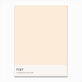 Poet Colour Block Poster Canvas Print