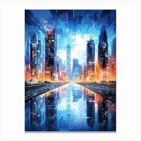 Neon Nights: Hong Kong's Electric Skyline Canvas Print
