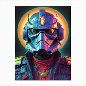 Captain Rex Star Wars Neon Iridescent Painting (13) Canvas Print