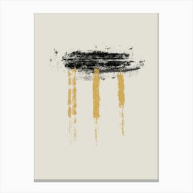 Black And Yellow Painting Canvas Print