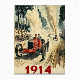 Aihrgdesign A Vintage Poster Of An Automobile Rally In 1914 F C023a931 C727 4bc8 A604 4b42d0bc31a5 1 Canvas Print