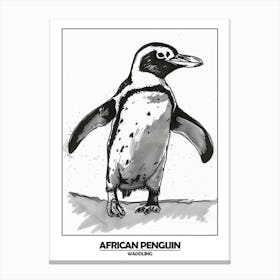 Penguin Waddling Poster 2 Canvas Print