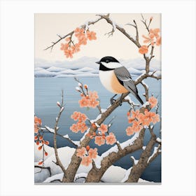 Winter Bird Painting Carolina Chickadee 1 Canvas Print