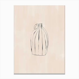 Striped Vase 1 Canvas Print