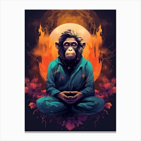 Thinker Monkey Deep In Thought 1 Canvas Print