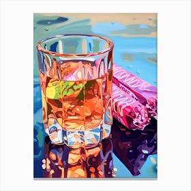 A Glass Of Water Oil Painting 6 Canvas Print