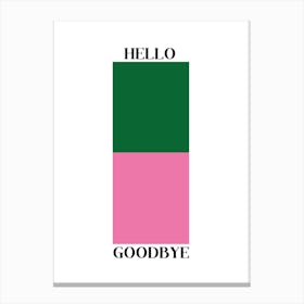Hello Goodbye The Beatles Inspired Retro Canvas Print