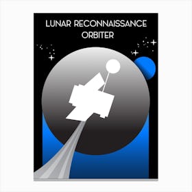 Lunar Reconnaissance Orbiter Space Art Canvas Print