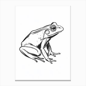 B&W Frog Canvas Print