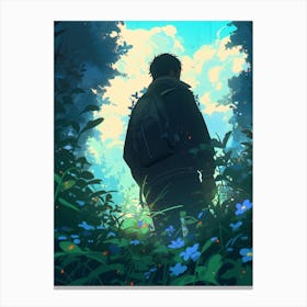 Boy In The Forest Canvas Print