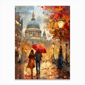 London Couple Canvas Print