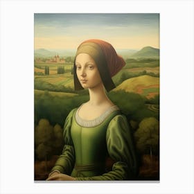 Lady In Green Canvas Print