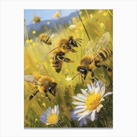 Sweat Bee Storybook Illustration 14 Canvas Print