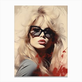 Girl In Sunglasses Canvas Print